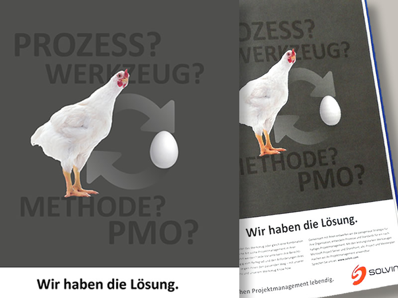Anzeige eines mittelständischen Unternehmens für ein Fachmagazin, Bildauswahl, Motivfreistellung, Gestaltung Anzeige für Fachmagazin, gestaltet von dem Hamburger Büro für Grafik-Design, Elisabeth Steuernagel